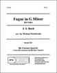 Fugue in G minor Clarinet Quartet - 3 clarinets and bass clarinet cover